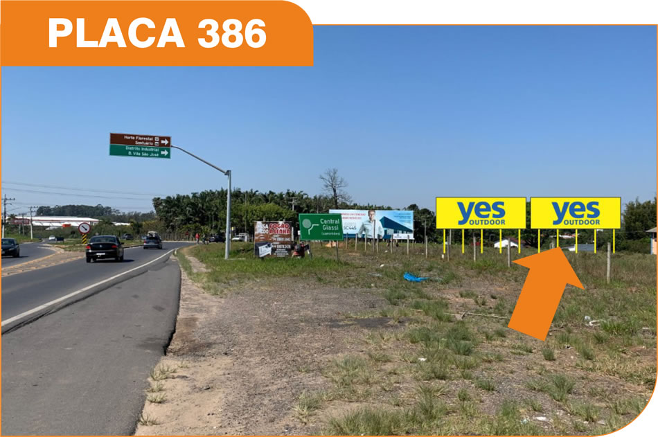 Outdoor em Içara - Rodovia SC 445